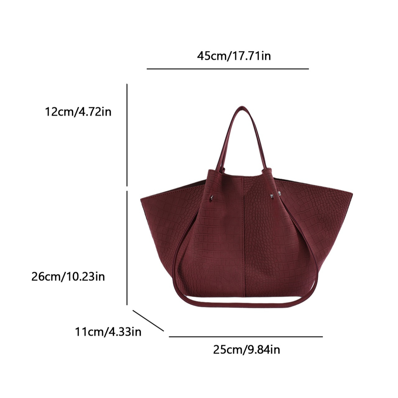 Tas Jinjing Kulit Bertekstur B - Luxury Bags Tote ulasan dan harga